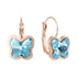 Auskari "Kristāla Taurenis (Aquamarine)" ar Swarovski™ kristāliem